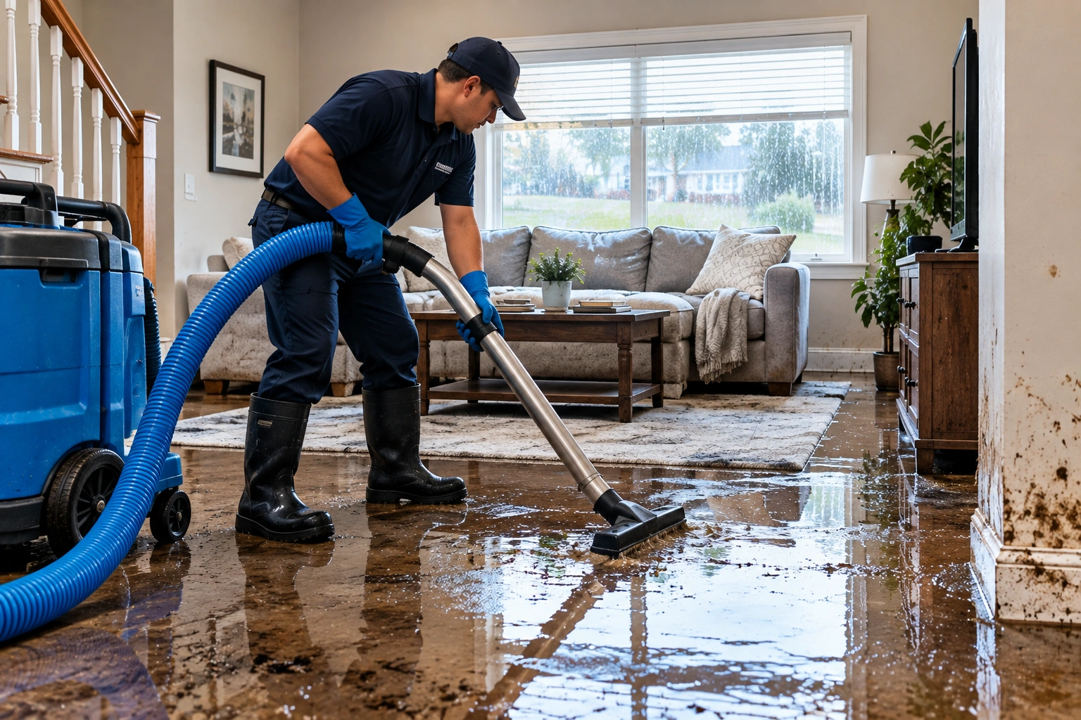Extracting Sewage water from Living Room