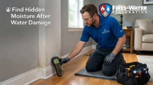 Hidden moisture inspection after water damage